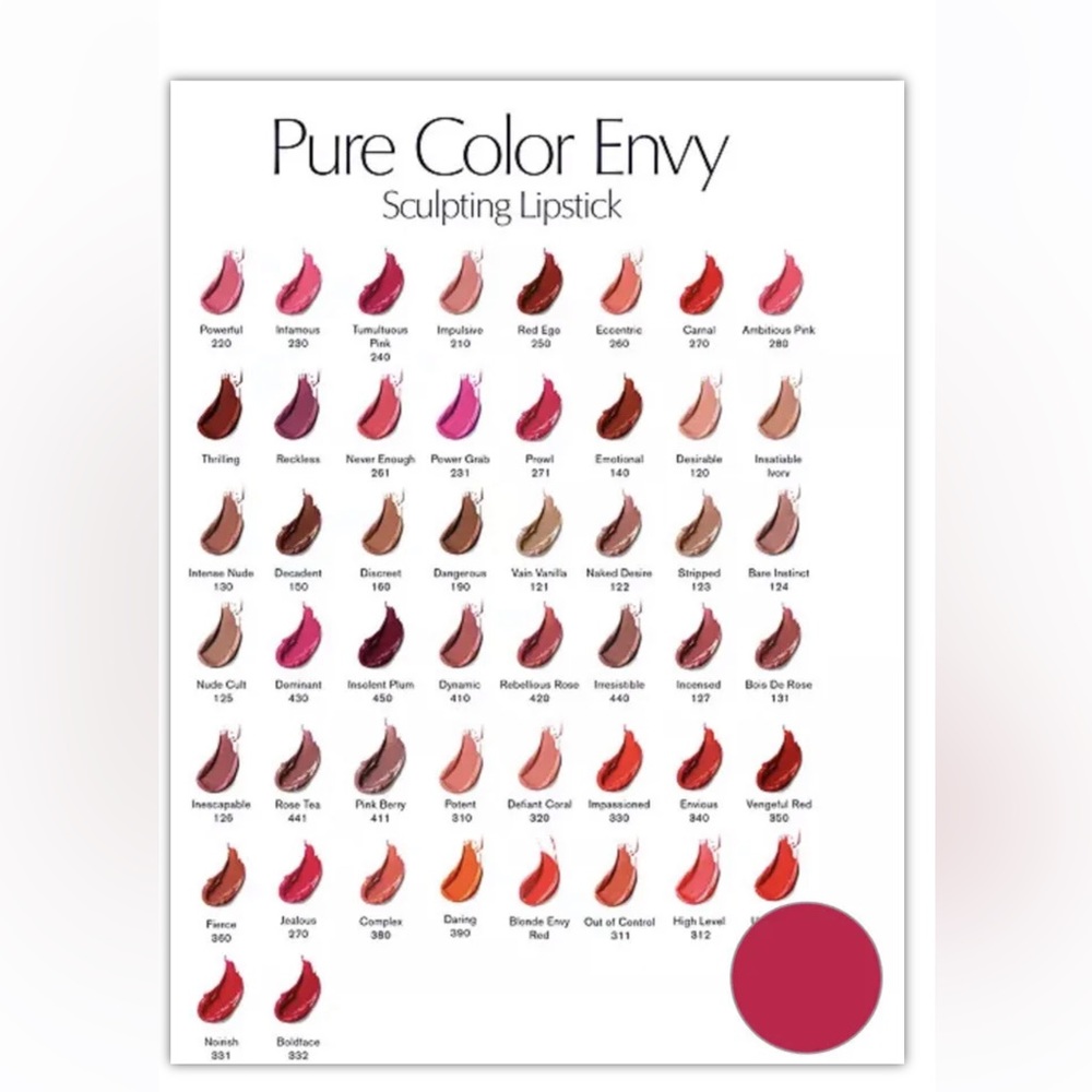 ESTEE LAUDER Pure Color Envy Lipstick 420 Rebellious Rose $33 NWOB Black Case - Picture 7 of 12